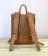 Load image into Gallery viewer, Leather Roll-top Rucksack Medium