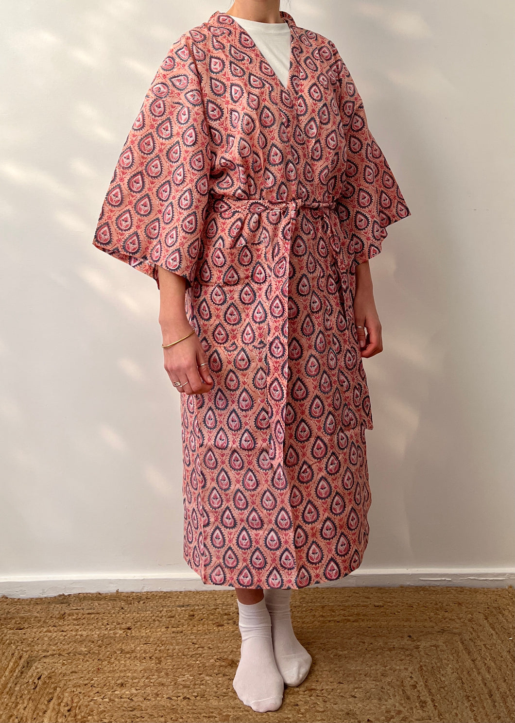 Kimono Block Print Long