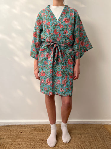 Kimono Block Print Short